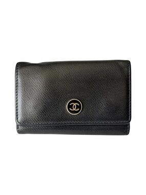 Chanel Key Holder with Gold CC Logo Snap Closure - Black Caviar